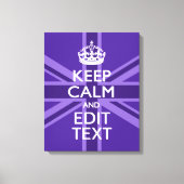 Paarse accenten houden kalm- en Jouw tekst-Uniefou Canvas Afdruk (Voorkant)