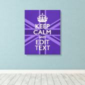 Paarse accenten houden kalm- en Jouw tekst-Uniefou Canvas Afdruk (Insitu (Houten vloer))