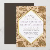  Paarse accenten liefde vogel patroon bruiloft Kaart (Voorkant / Achterkant)