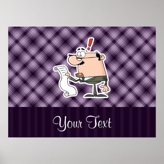 Paarse accountant poster (Voorkant)