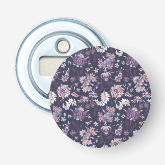 Paarse achtergrond Big Floral naadloos patroon Button Flesopener