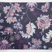 Paarse achtergrond Big Floral naadloos patroon Drieluik Aankondiging (Binnenkant midden)