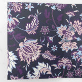 Paarse achtergrond Big Floral naadloos patroon Drieluik Kaart (Binnenzijde eerst)