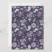 Paarse achtergrond Big Floral naadloos patroon Kaart (Voorkant)