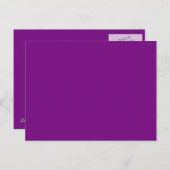 Paarse achtergrond Briefkaart (Voorkant / Achterkant)