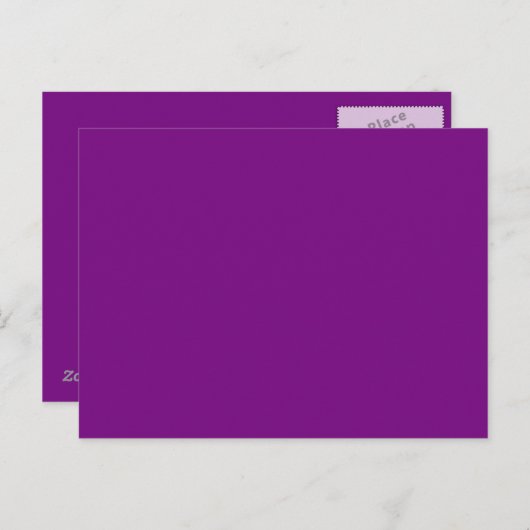 Paarse achtergrond Briefkaart (Voorkant / Achterkant)