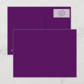 Paarse achtergrond Briefkaart (Voorkant / Achterkant)