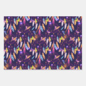 Paarse achtergrond Colorful Dream Catcher Inpakpapier Vel (Voorkant)