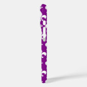 Paarse achtergrond Fleur-de-lis Patroonontwerp Case-Mate iPhone Case (Achterkant / Links)