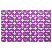 Paarse achtergrond Fleur-de-lis Patroonontwerp Stof (Fat Quarter)