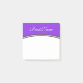 Paarse achtergrond + lichte cyaan Script-achtige n Post-it® Notes (Voorkant)