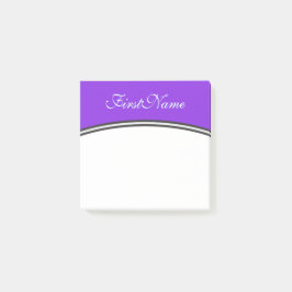 Paarse achtergrond + lichte cyaan Script-achtige n Post-it® Notes