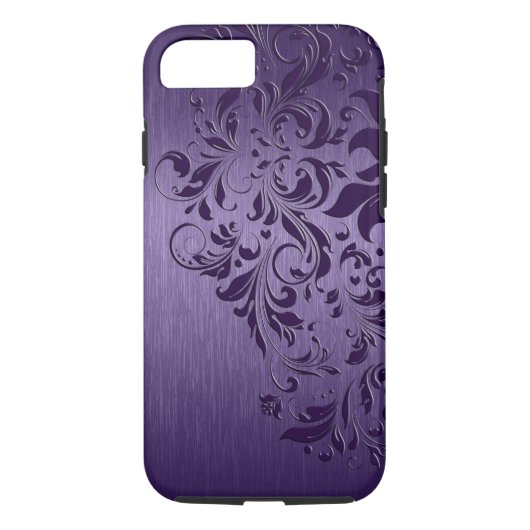 Paarse achtergrond met diepe Paarse vlakte Case-Mate iPhone Case (Achterkant)