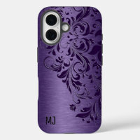 Paarse achtergrond met dieppaarse bloemenslak