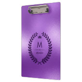 Paarse achtergrond met Laurel Wreath Klembord (Links)