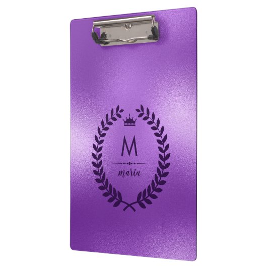 Paarse achtergrond met Laurel Wreath Klembord (Links)