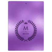 Paarse achtergrond met Laurel Wreath Klembord (Achterkant)