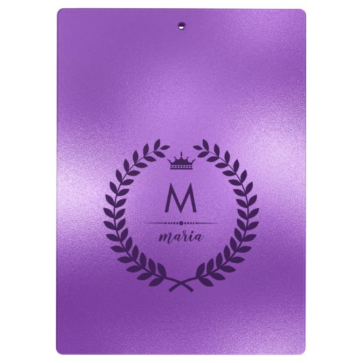 Paarse achtergrond met Laurel Wreath Klembord (Achterkant)