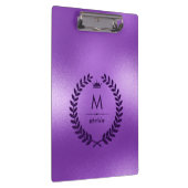 Paarse achtergrond met Laurel Wreath Klembord (Rechts)