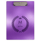 Paarse achtergrond met Laurel Wreath Klembord (Voorkant)