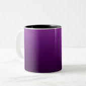 Paarse achtergrond tweekleurige koffiemok (Voorkant links)