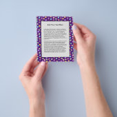 Paarse achtergrond van paaseistijl Kunstpatroon Flyer (Hand)