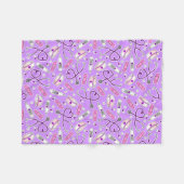 Paarse achtergrond voor nasleep fleece deken (Voorkant (Horizontaal))