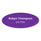 Paarse Acryl Ovaal Naam Tag Magnetische Profession (Voorkant)