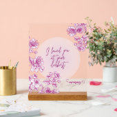 paarse acrylgift acryl bord (Huwelijk)