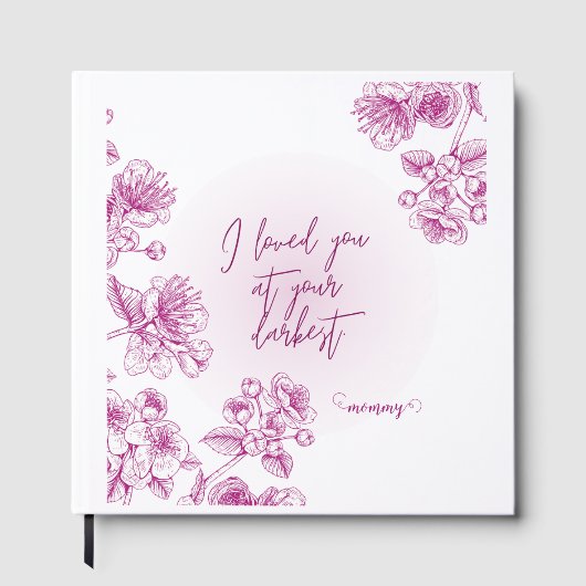 paarse acrylgift gastenboek (Voorkant)
