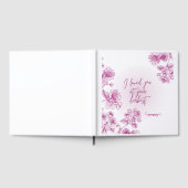 paarse acrylgift gastenboek (Volledig)