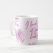 paarse acrylgift koffiemok (Voorkant links)