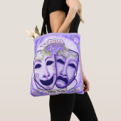 Paarse Actormaskers Tote Bag (Dichtbij)