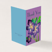 Paarse Adenium Hartelijk dank Kaart (Buitenkant)