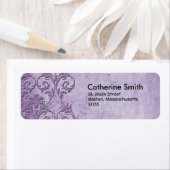  Paarse Adresetiketten van Floral Etiket (Insitu)