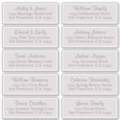  Paarse Adresetiketten voor bruiloft Sticker (Voorkant)