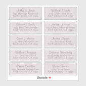  Paarse Adresetiketten voor bruiloft Sticker (Vel)