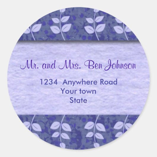 Paarse adreslabel Stickers (Voorkant)