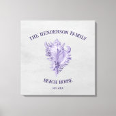 Paarse afdruk van het canvas van Shell (Voorkant)