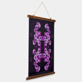 Paarse African Daisy Flowers Abstract Hangend Wandkleed (Gebogen)
