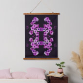 Paarse African Daisy Flowers Abstract Hangend Wandkleed (Slaapkamer)