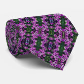 Paarse African Daisy Flowers Abstract Pattern Stropdas (Opgerold)