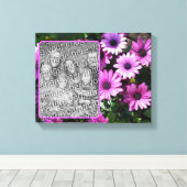Paarse African Daisy Flowers Creëer Uw eigen foto Canvas Afdruk (Insitu (Houten vloer))
