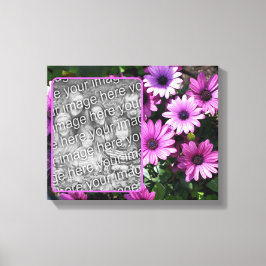 Paarse African Daisy Flowers Creëer Uw eigen foto Canvas Afdruk