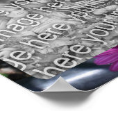 Paarse African Daisy Flowers Lijst Uw foto toevoeg Poster (Hoek)