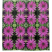 Paarse Afrikaans Daisy Bloempatroon Douchegordijn (Voorkant)