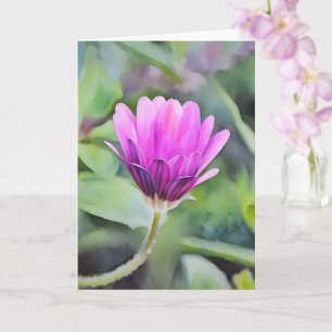  Paarse Afrikaans Daisy Bud Art Note Kaart