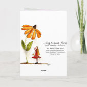 Paarse Afrikaanse Daisy, door Anna Wight Kaart (Achterkant)