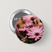 Paarse Afrikaanse Daisy Ronde Button 5,7 Cm (Voorkant /achterkant)
