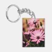 Paarse Afrikaanse Daisy Sleutelhanger (Voorkant Links)